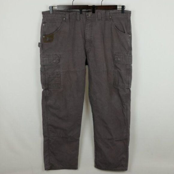 Wrangler Other - Wrangler Riggs Workwear Men's 44x32 Gray Ripstop Double Knee Carpenter Pants